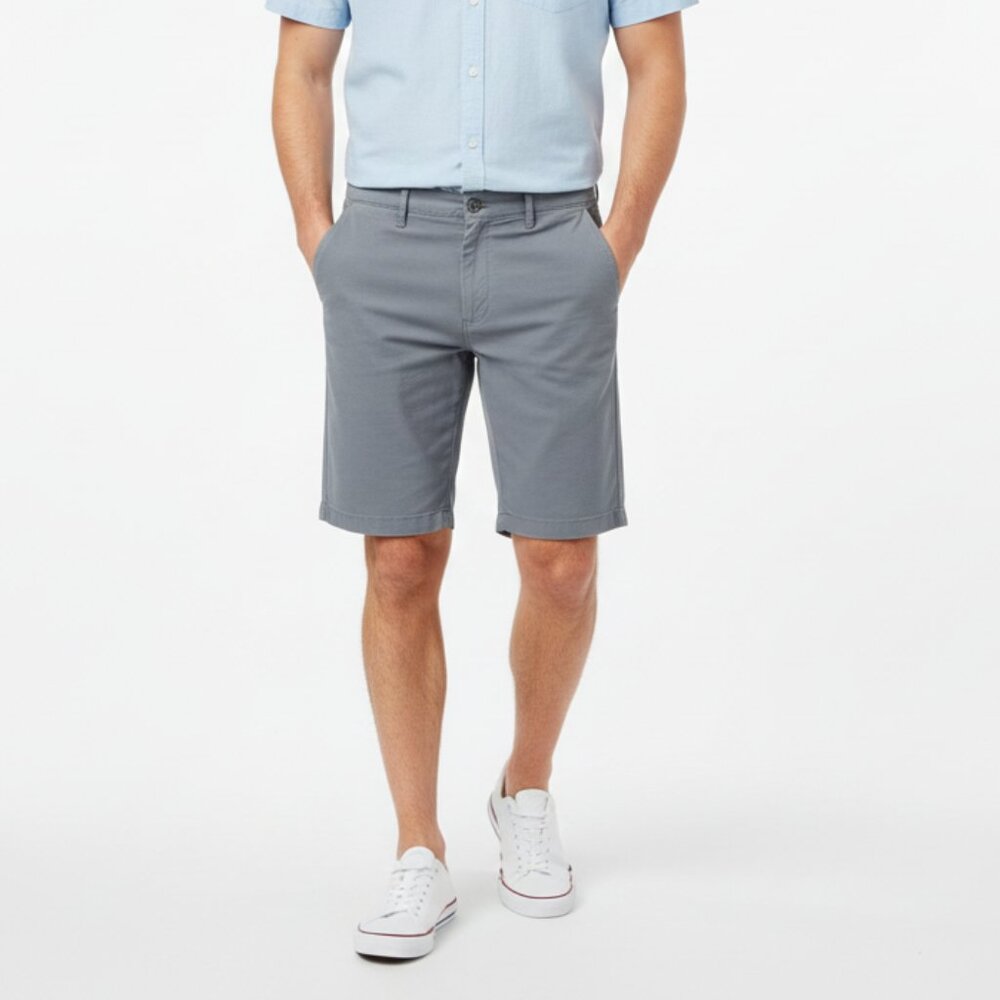 Zara Men's Linen Gray Flat Front Shorts Breathable Linen